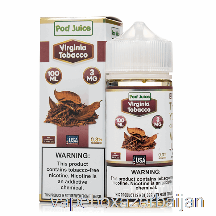 E-Juice Vape Virginia Tobacco - Pod Juice - 100mL 0mg